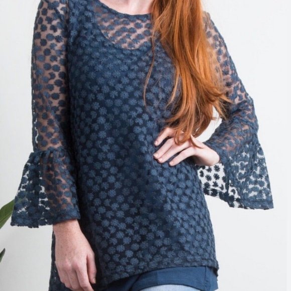 Simply Noelle Black Floral Lace Coverup XXL - Picture 7 of 7